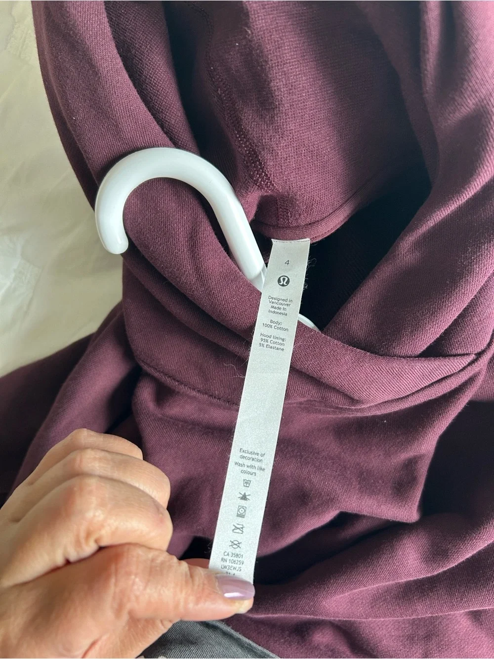 lululemon athletica Cropped Deep Burgundy Pullover Hoodie